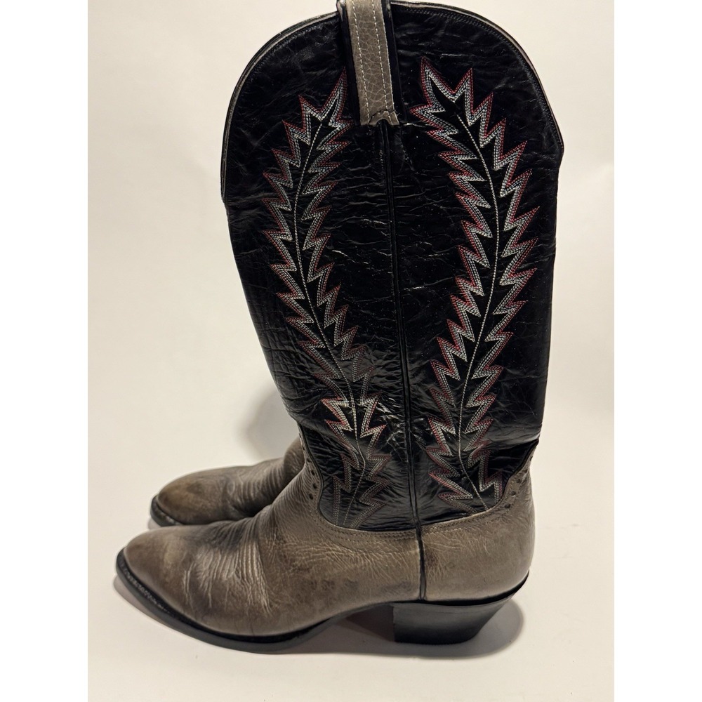 Hondo Leather  Cowboy Boots Western Two Tone Mens Size 9b Mexico